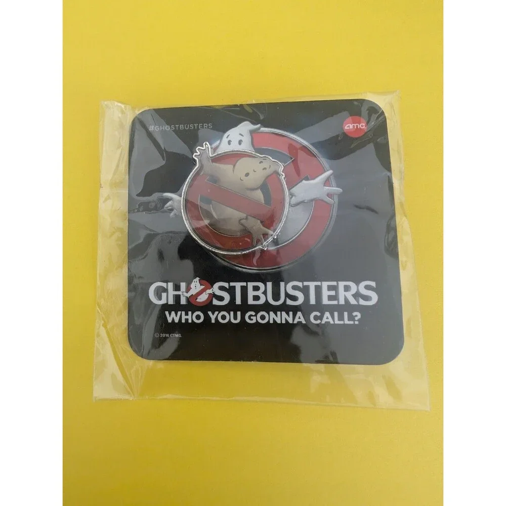 Ghostbusters metal enamel pin 2016 AMC Theaters - Who You Gonna Call?